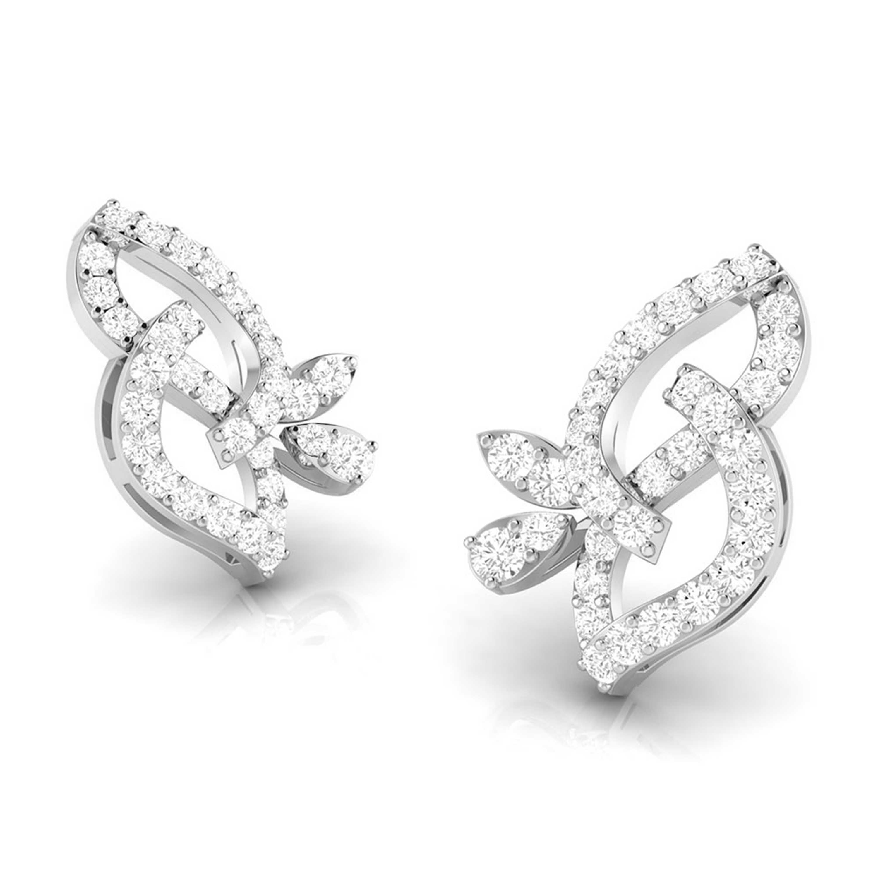 Daily wear earrings design Intwisted Lab Grown Diamond Earrings Fiona Diamonds