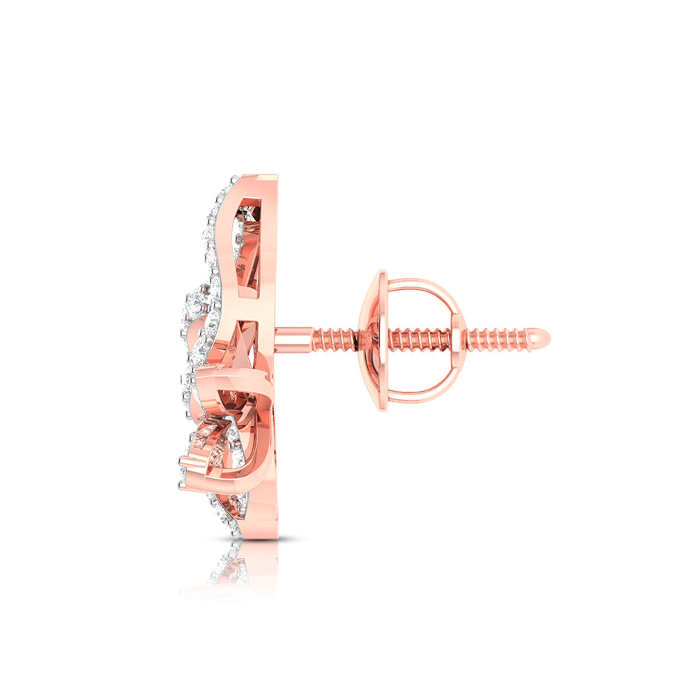 Daily wear earrings design Intwisted Lab Grown Diamond Earrings Fiona Diamonds