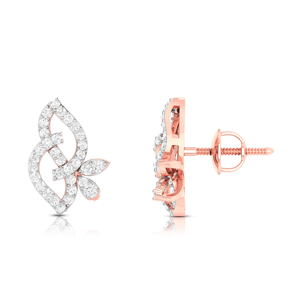Daily wear earrings design Intwisted Lab Grown Diamond Earrings Fiona Diamonds