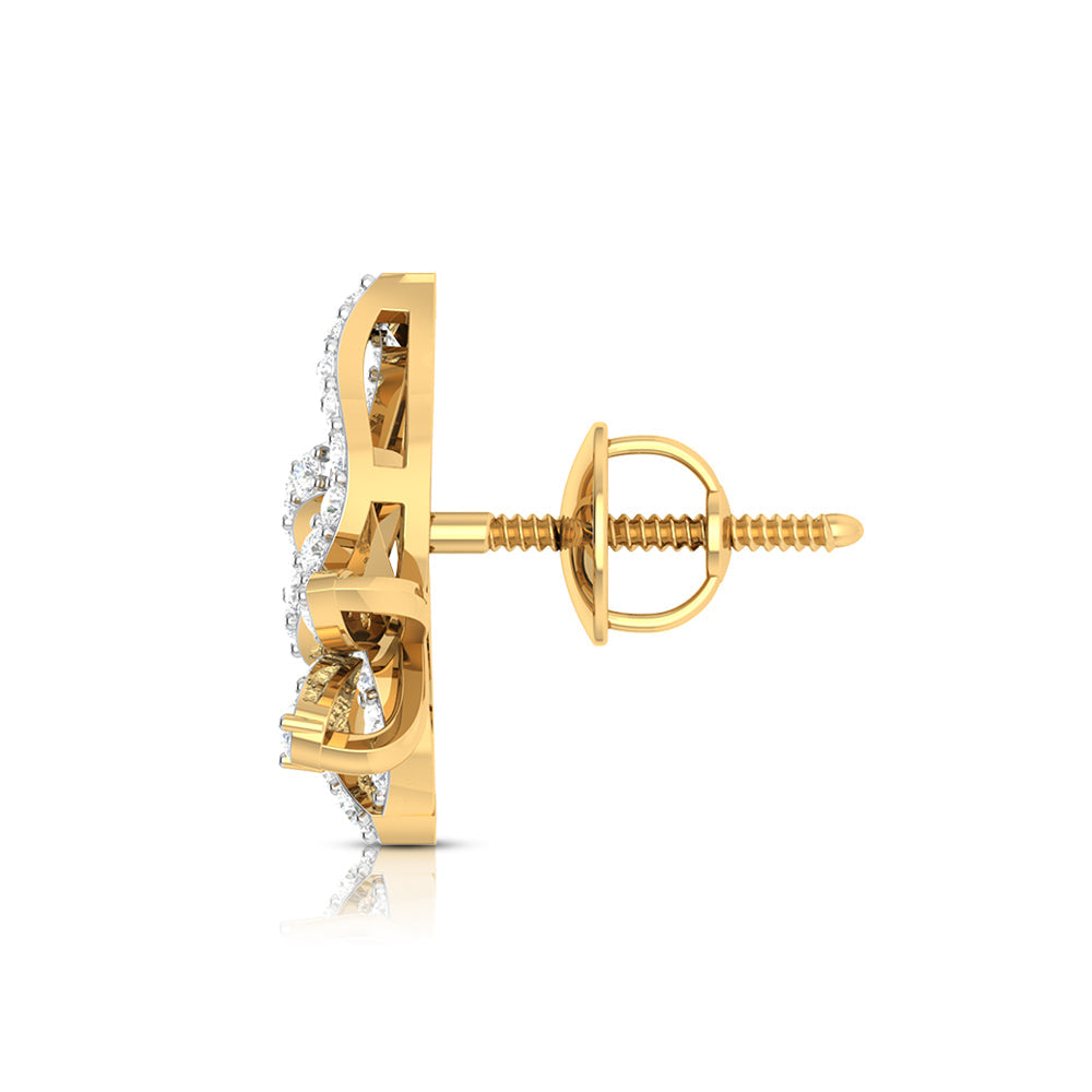 Daily wear earrings design Intwisted Lab Grown Diamond Earrings Fiona Diamonds