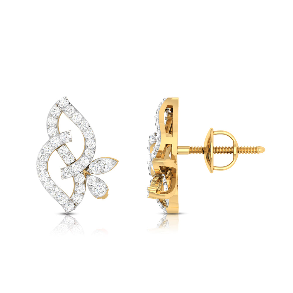 Daily wear earrings design Intwisted Lab Grown Diamond Earrings Fiona Diamonds