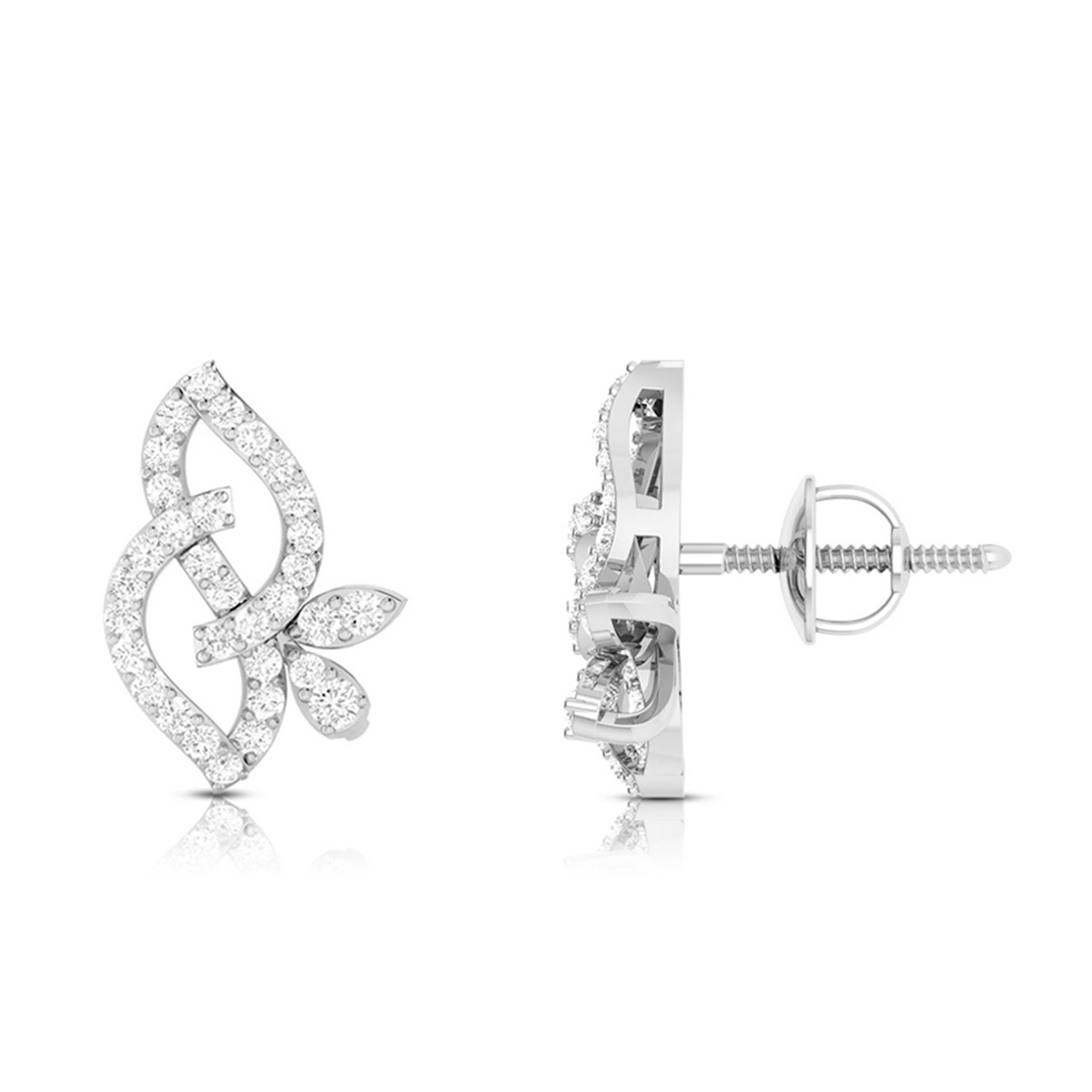 Daily wear earrings design Intwisted Lab Grown Diamond Earrings Fiona Diamonds
