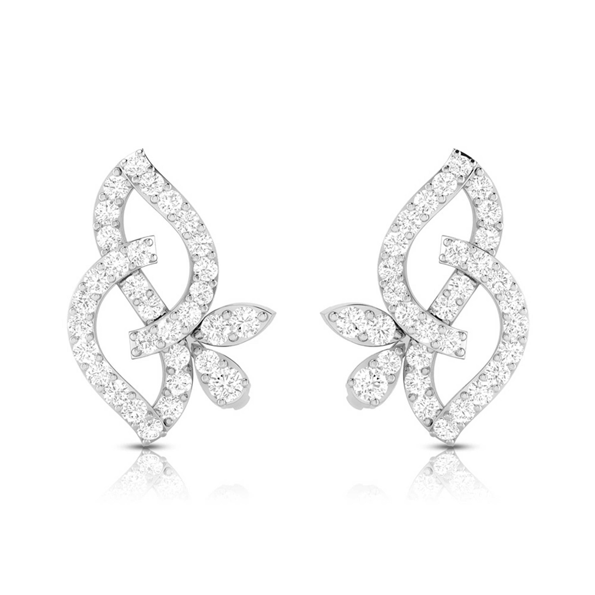 Daily wear earrings design Intwisted Lab Grown Diamond Earrings Fiona Diamonds
