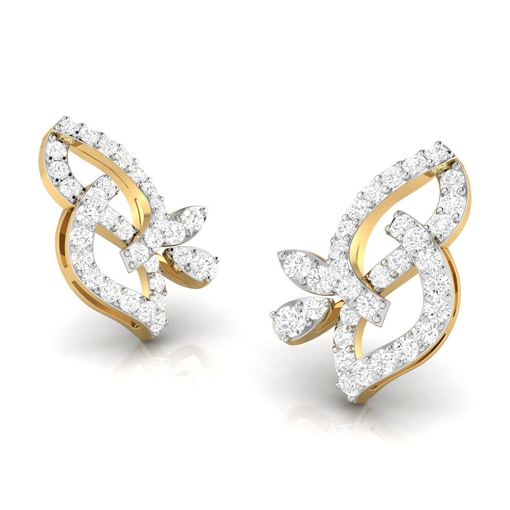 Daily wear earrings design Intwisted Lab Grown Diamond Earrings Fiona Diamonds