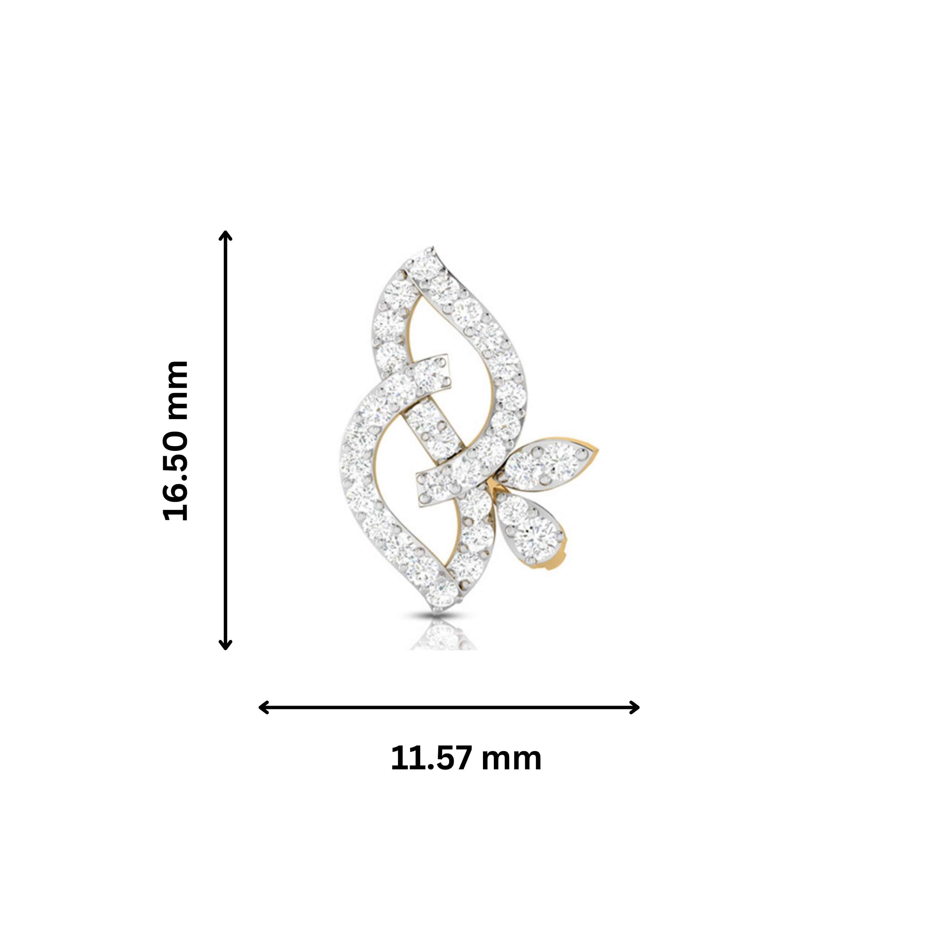 Daily wear earrings design Intwisted Lab Grown Diamond Earrings Fiona Diamonds