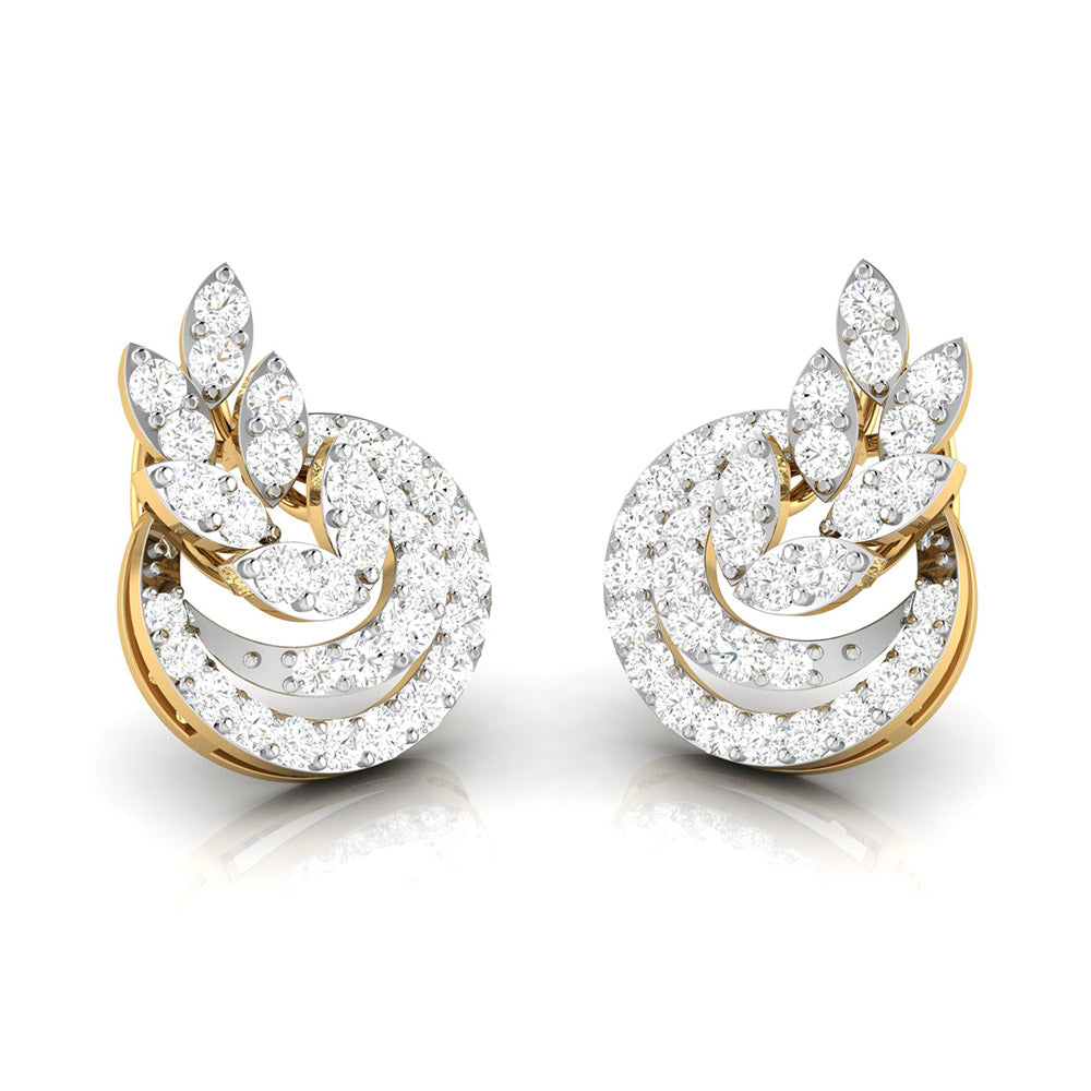 Fancy earrings design Stadium Lab Grown Diamond Earrings Fiona Diamonds