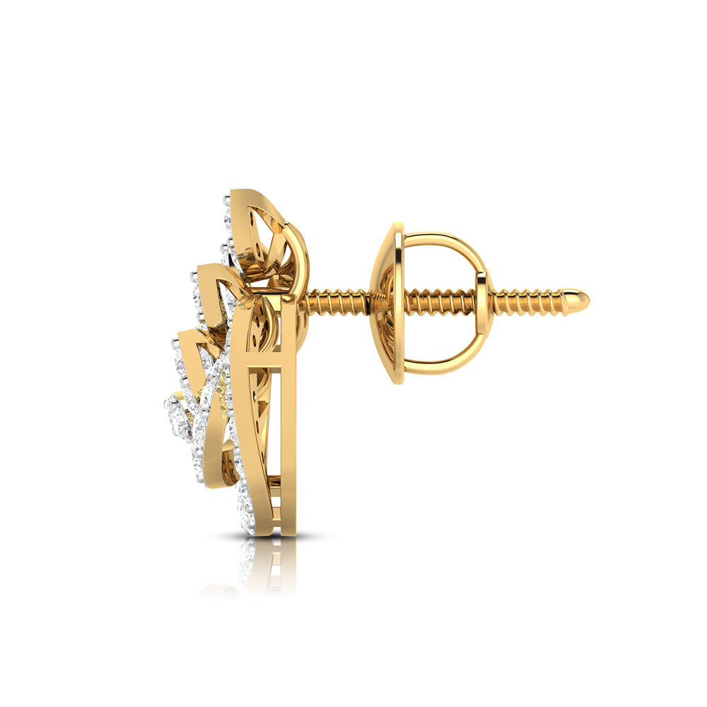 Fancy earrings design Stadium Lab Grown Diamond Earrings Fiona Diamonds