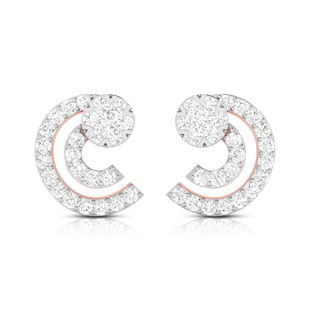 Latest earrings design Crescentic Lab Grown Diamond Earrings Fiona Diamonds