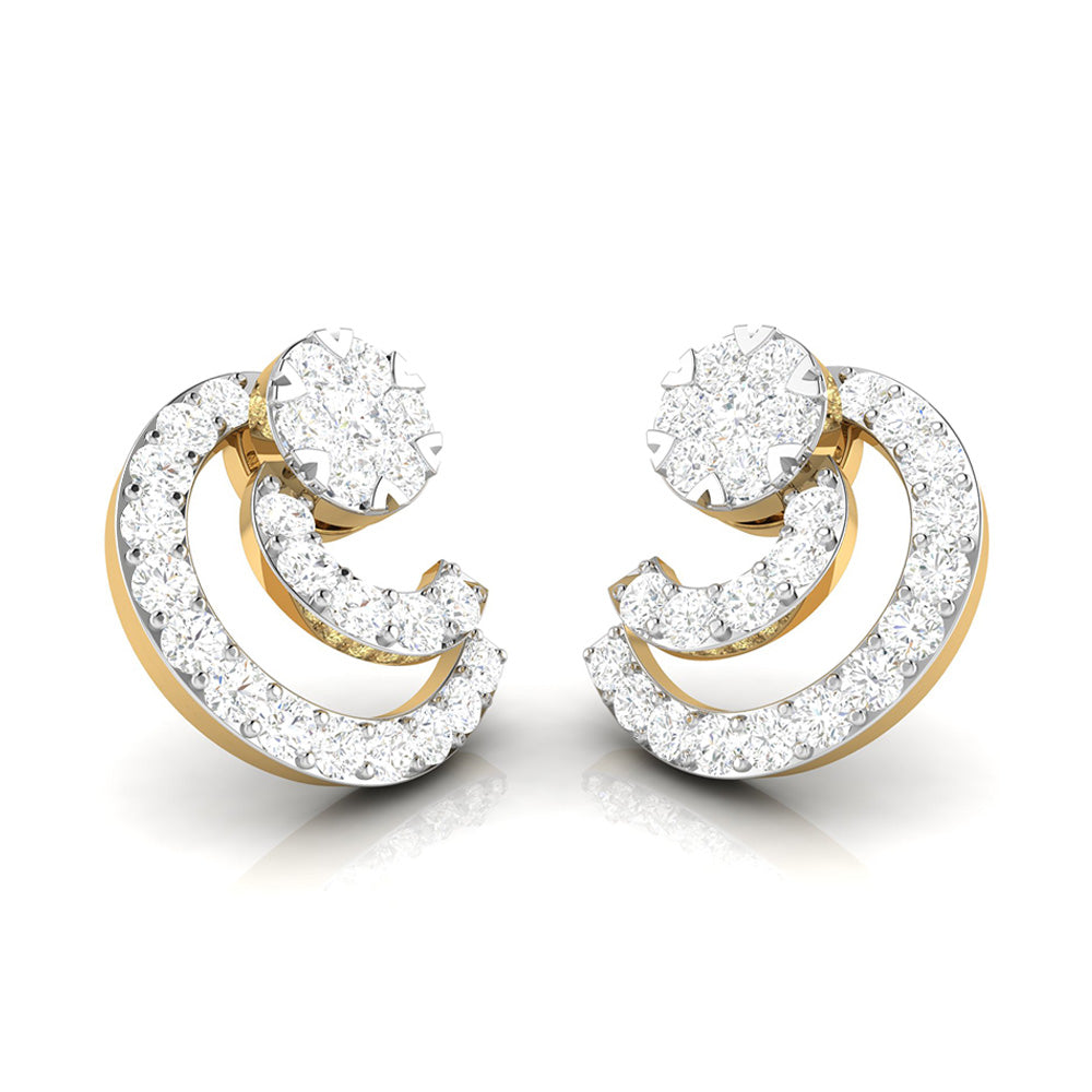 Latest earrings design Crescentic Lab Grown Diamond Earrings Fiona Diamonds