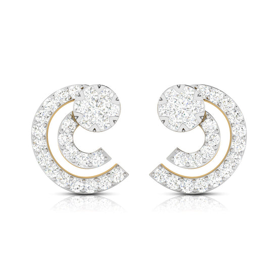 Latest earrings design Crescentic Lab Grown Diamond Earrings Fiona Diamonds