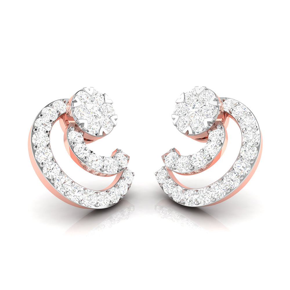 Latest earrings design Crescentic Lab Grown Diamond Earrings Fiona Diamonds