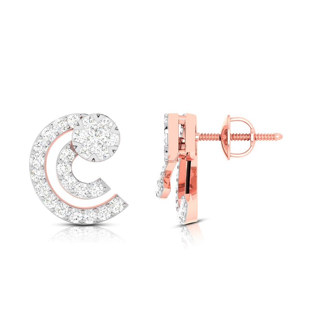 Latest earrings design Crescentic Lab Grown Diamond Earrings Fiona Diamonds