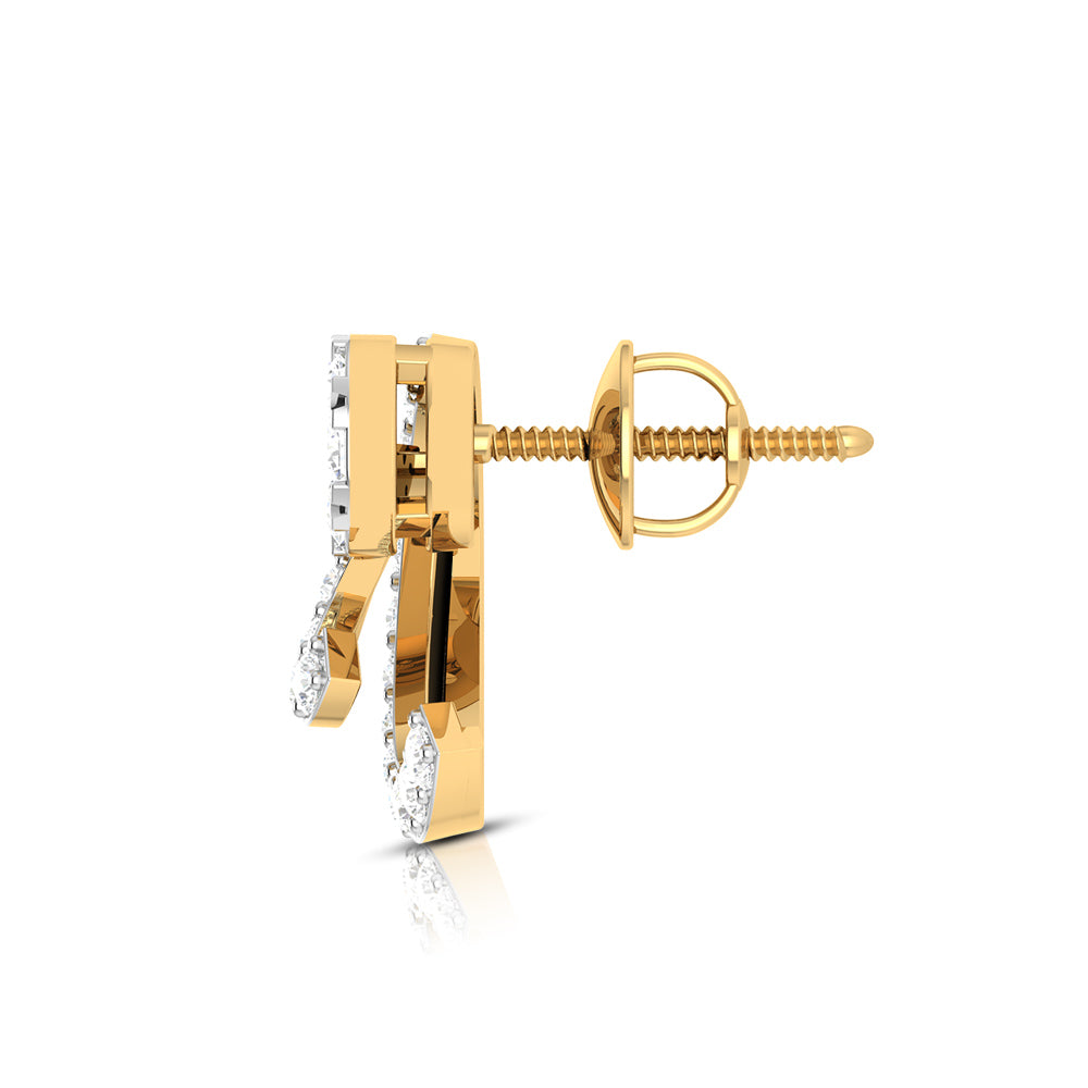 Latest earrings design Crescentic Lab Grown Diamond Earrings Fiona Diamonds