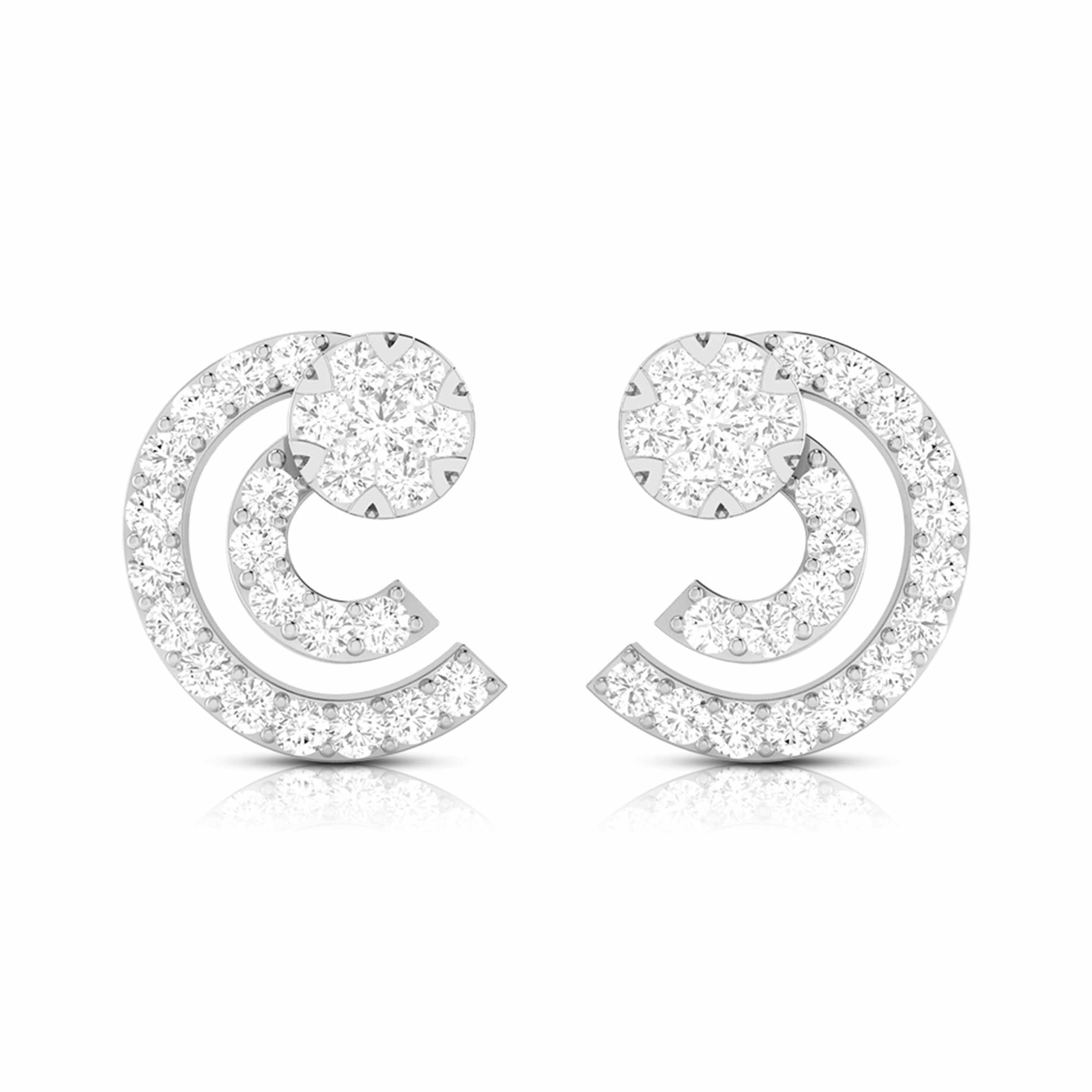 Latest earrings design Crescentic Lab Grown Diamond Earrings Fiona Diamonds