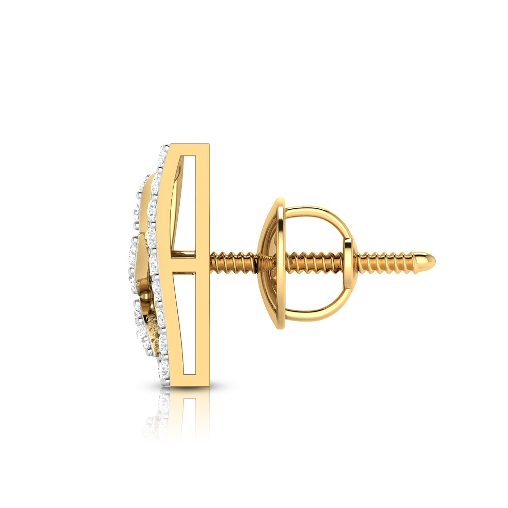 Party wear earrings design Oblong Lab Grown Diamond Earrings Fiona Diamonds