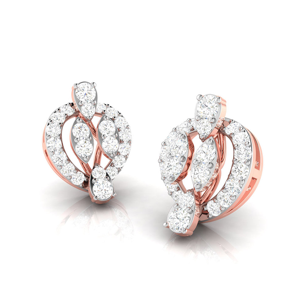 Small earrings design Sweep Lab Grown Diamond Earrings Fiona Diamonds