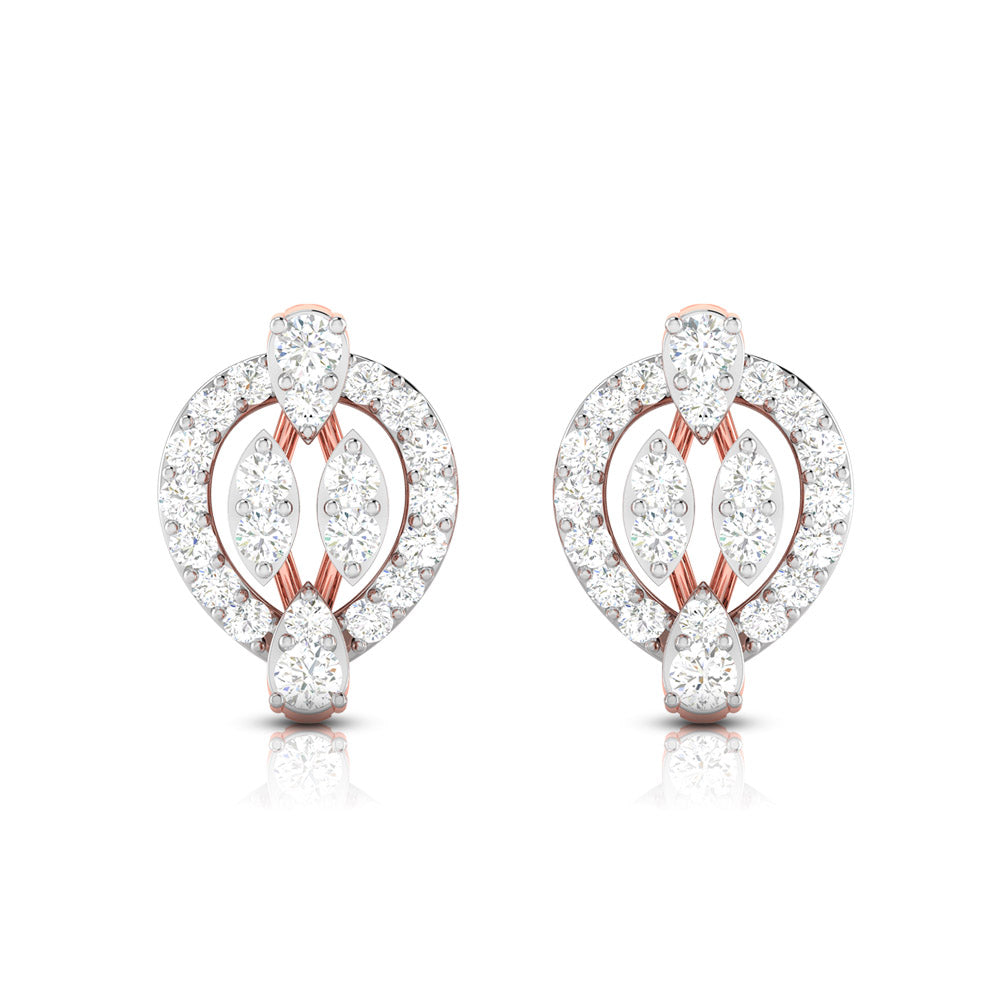 Small earrings design Sweep Lab Grown Diamond Earrings Fiona Diamonds