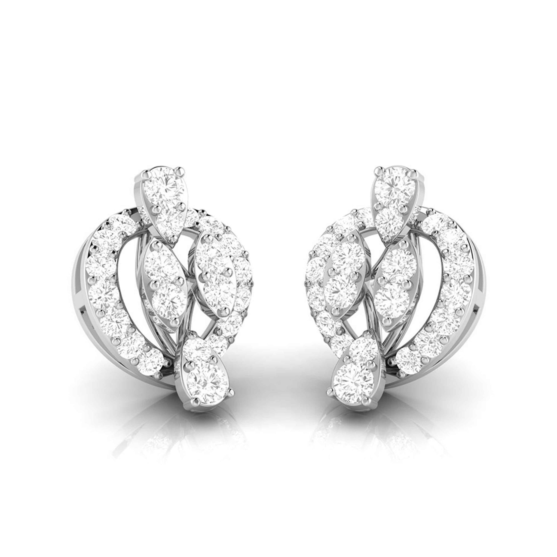 Small earrings design Sweep Lab Grown Diamond Earrings Fiona Diamonds