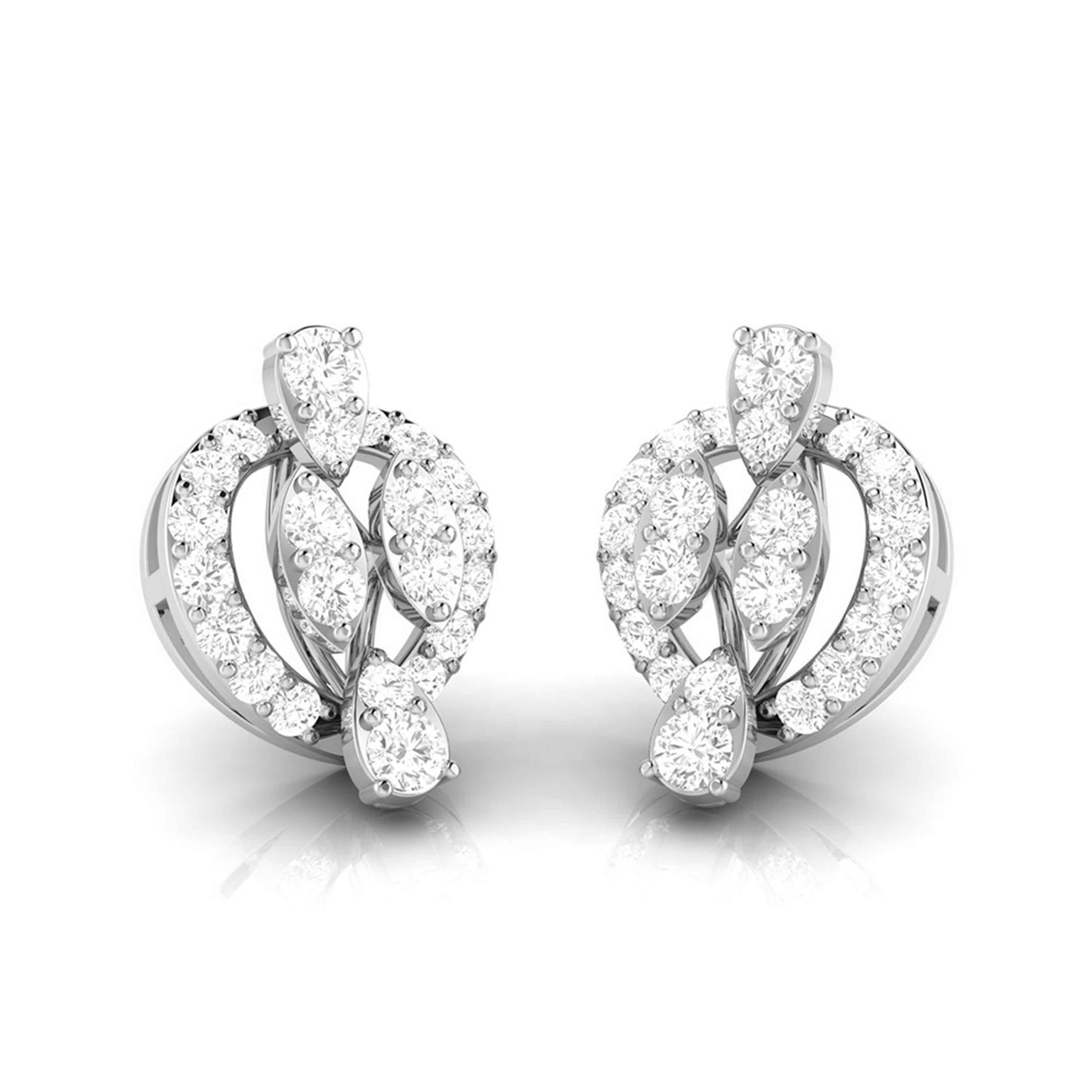 Small earrings design Sweep Lab Grown Diamond Earrings Fiona Diamonds