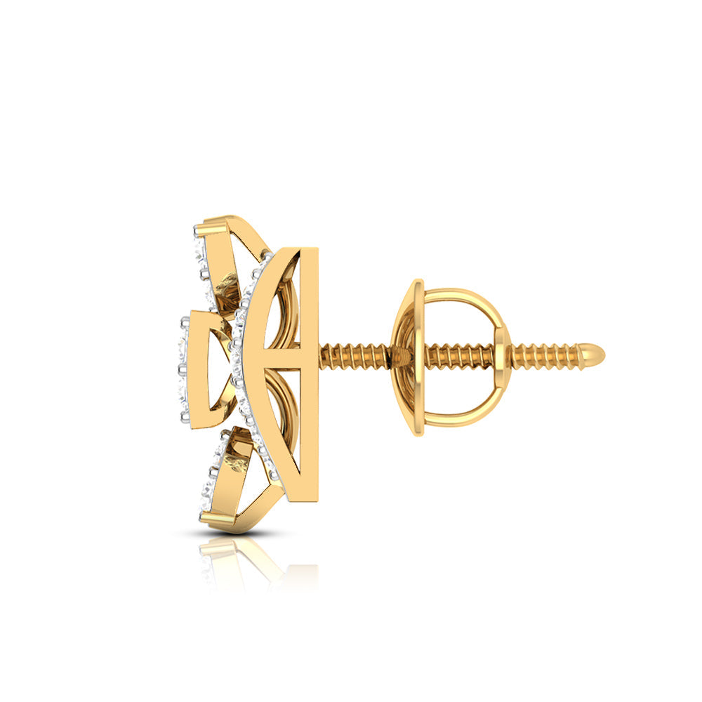 Small earrings design Sweep Lab Grown Diamond Earrings Fiona Diamonds