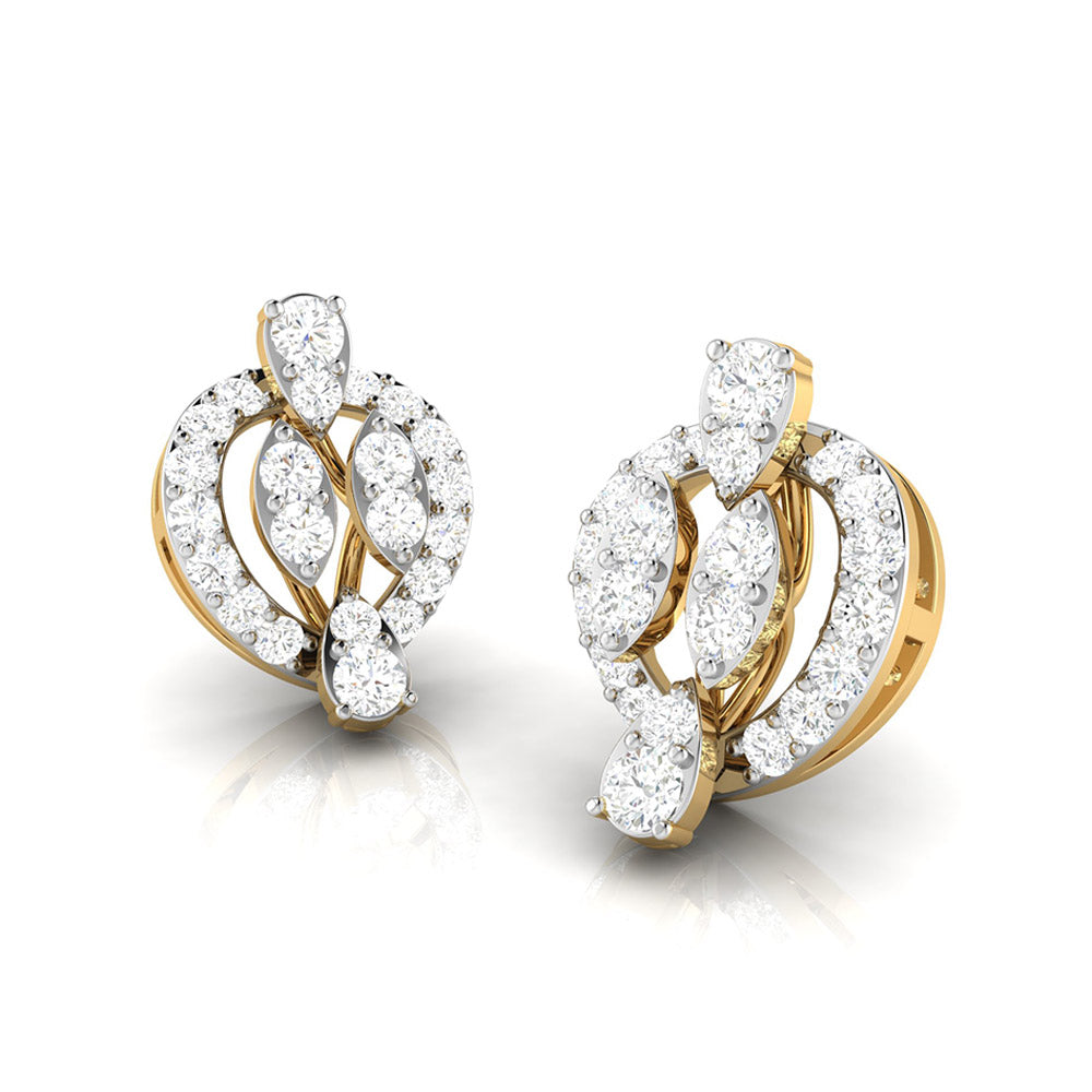 Small earrings design Sweep Lab Grown Diamond Earrings Fiona Diamonds