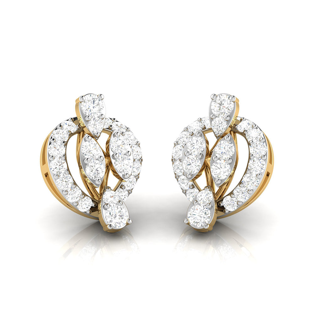 Small earrings design Sweep Lab Grown Diamond Earrings Fiona Diamonds