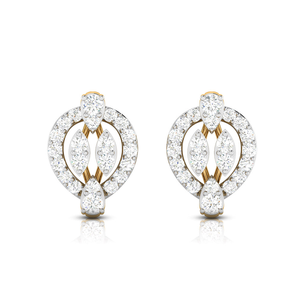 Small earrings design Sweep Lab Grown Diamond Earrings Fiona Diamonds