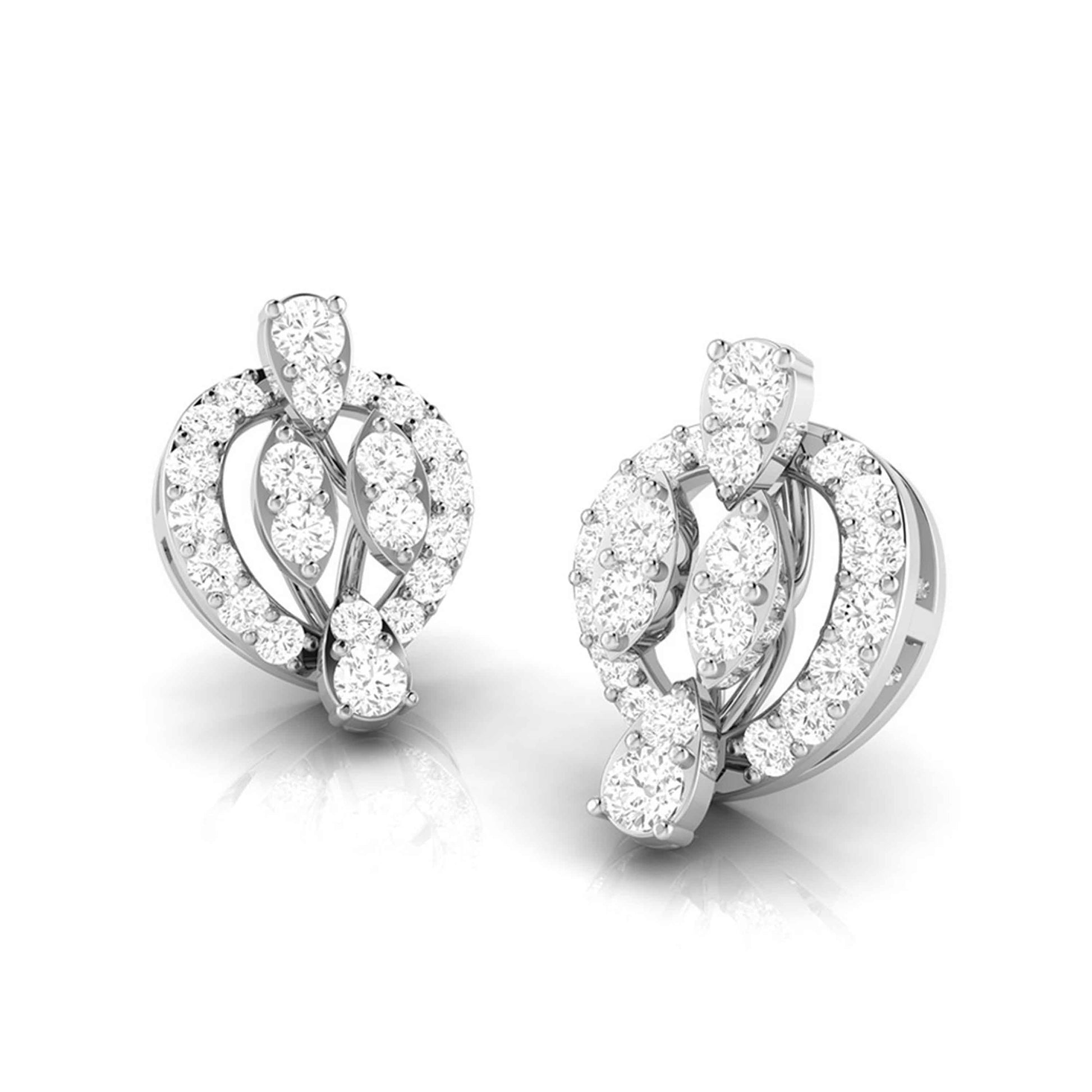 Small earrings design Sweep Lab Grown Diamond Earrings Fiona Diamonds