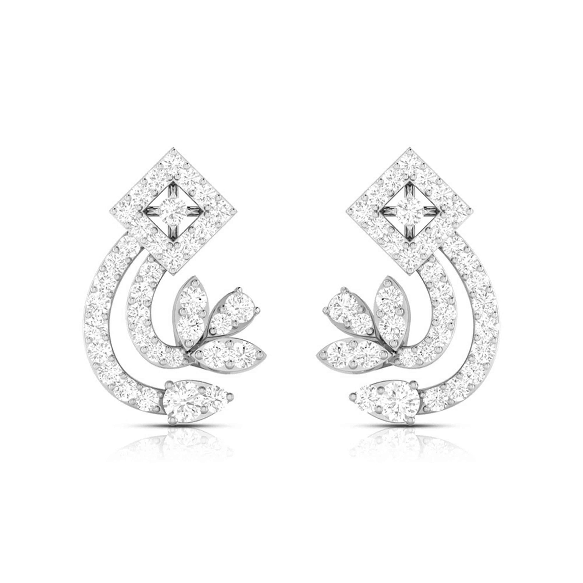 Latest earrings design Crawling Lab Grown Diamond Earrings Fiona Diamonds