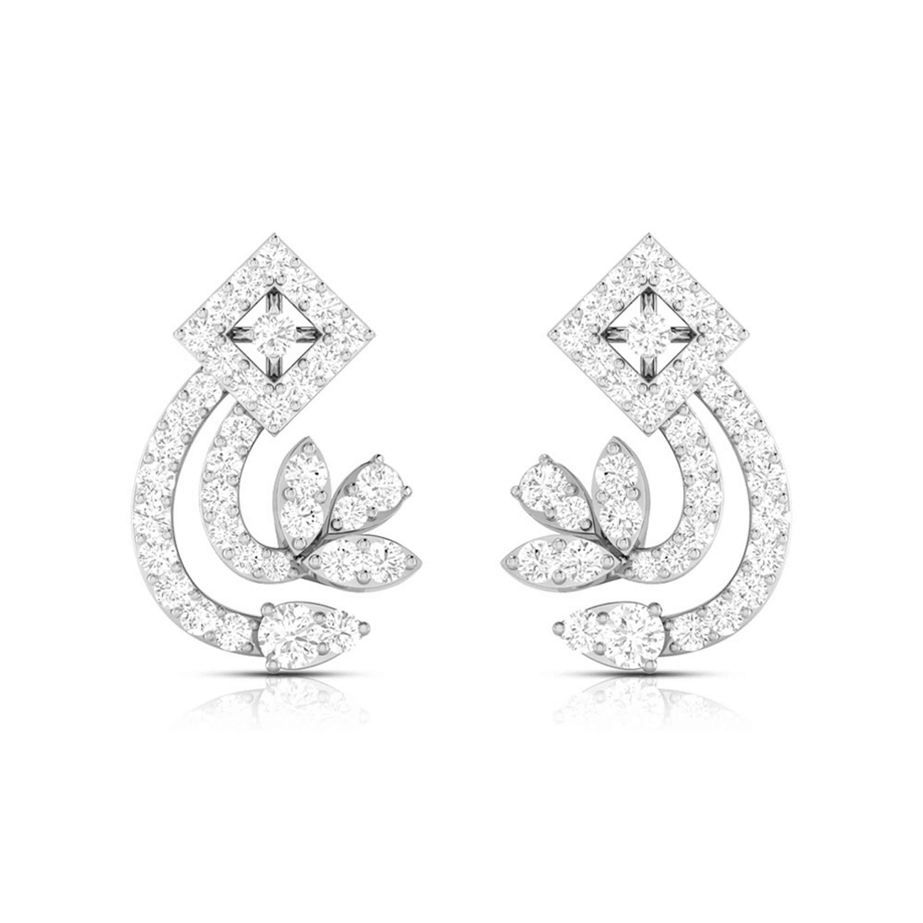 Latest earrings design Crawling Lab Grown Diamond Earrings Fiona Diamonds