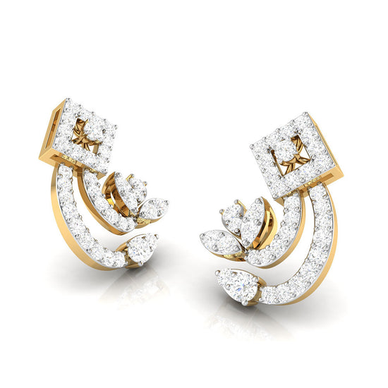 Designer Diamond Stud Earrings | Gemzlane