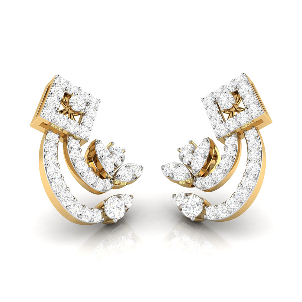 Latest earrings design Crawling Lab Grown Diamond Earrings Fiona Diamonds