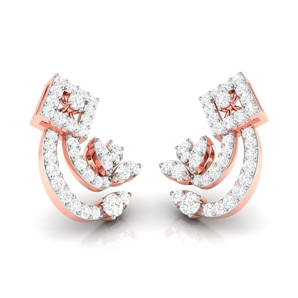 Load image into Gallery viewer, Latest earrings design Crawling Lab Grown Diamond Earrings Fiona Diamonds
