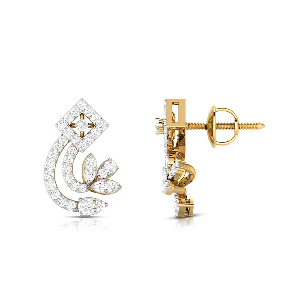 Latest earrings design Crawling Lab Grown Diamond Earrings Fiona Diamonds