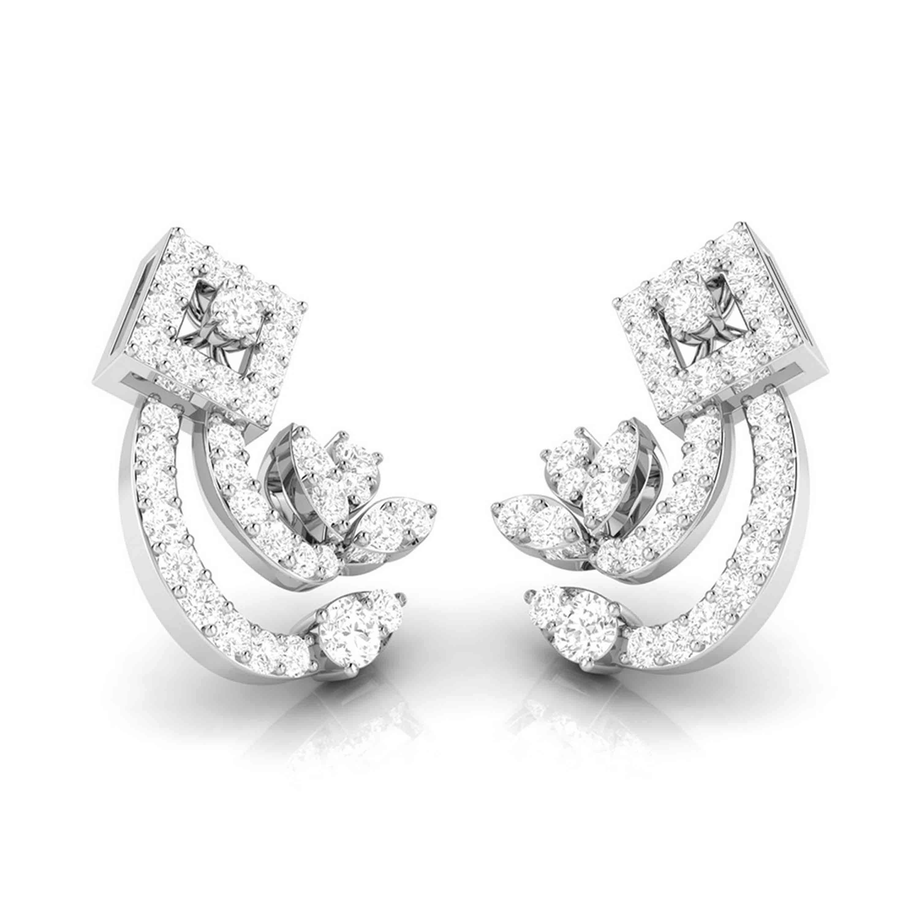 Latest earrings design Crawling Lab Grown Diamond Earrings Fiona Diamonds