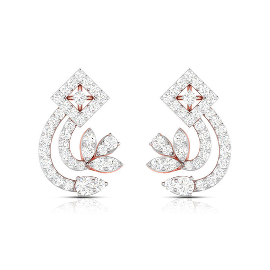 Load image into Gallery viewer, Latest earrings design Crawling Lab Grown Diamond Earrings Fiona Diamonds
