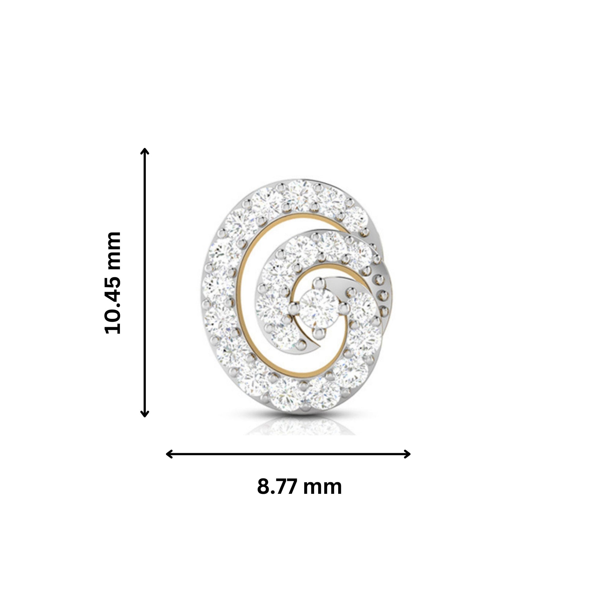 Round shape earrings design Moire Lab Grown Diamond Earrings Fiona Diamonds