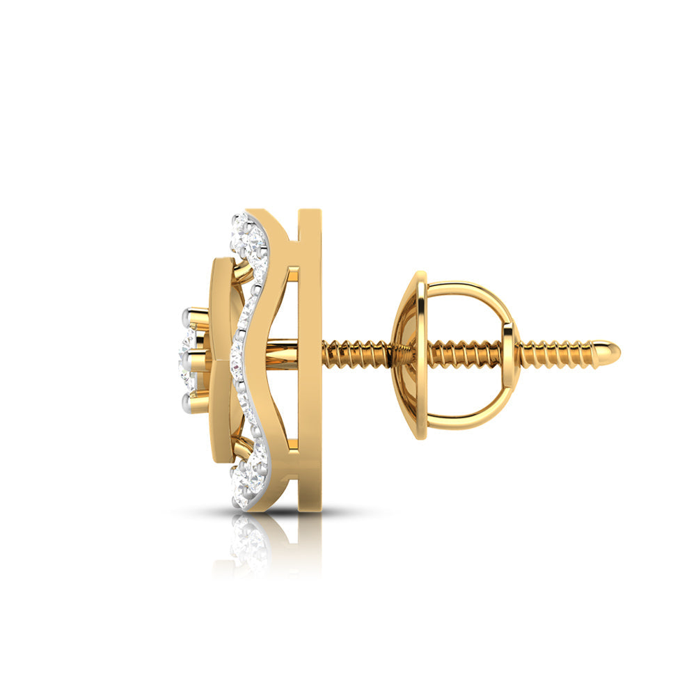 Round shape earrings design Focus Lab Grown Diamond Earrings Fiona Diamonds