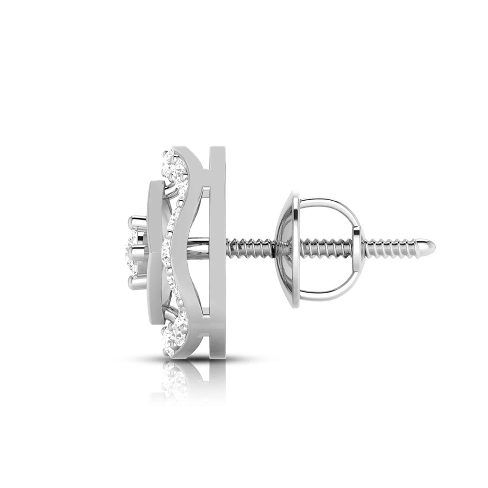 Round shape earrings design Focus Lab Grown Diamond Earrings Fiona Diamonds