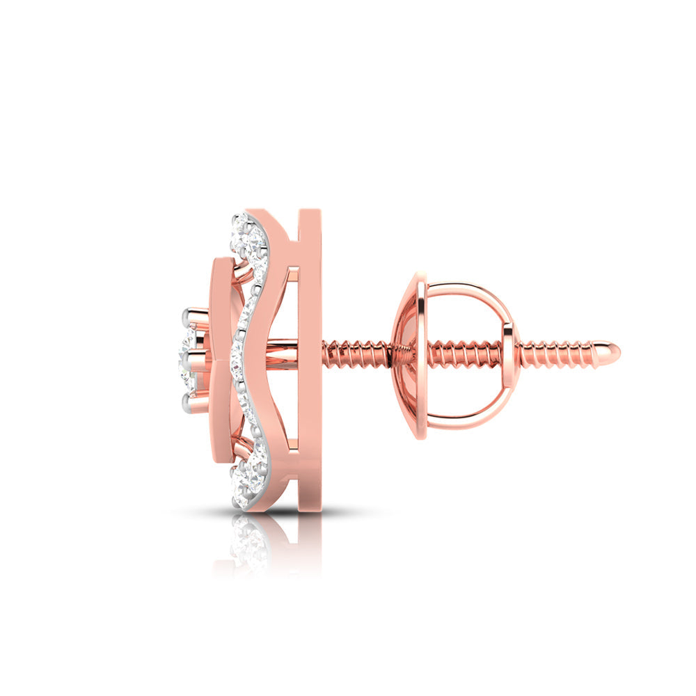Round shape earrings design Focus Lab Grown Diamond Earrings Fiona Diamonds