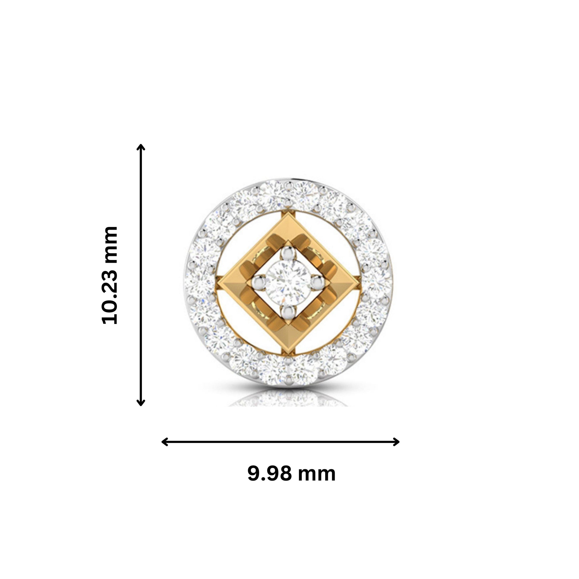 Round shape earrings design Focus Lab Grown Diamond Earrings Fiona Diamonds