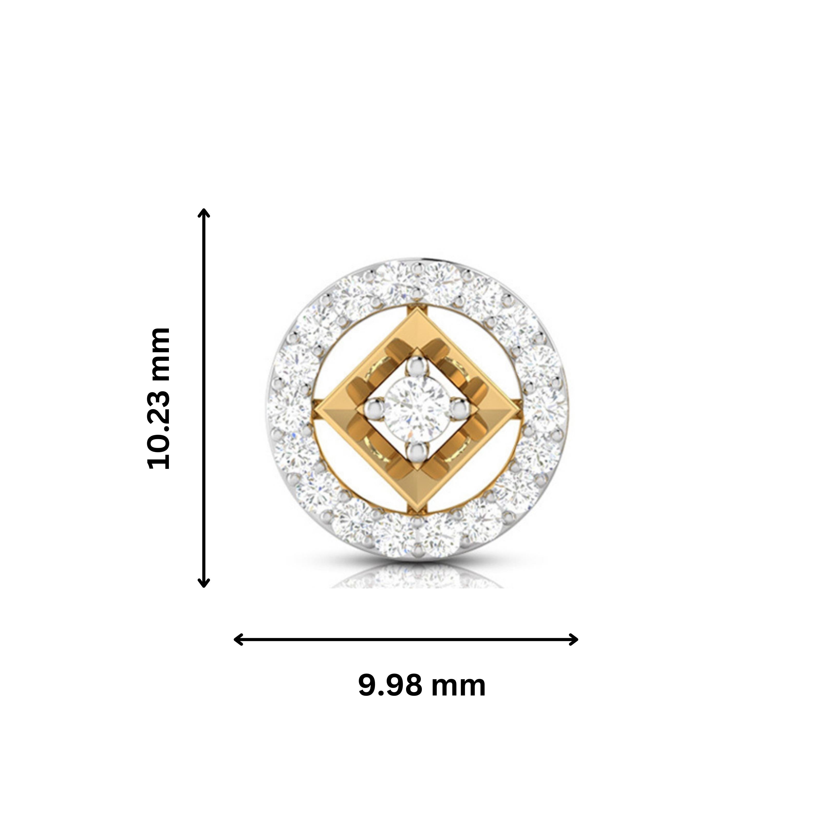 Round shape earrings design Focus Lab Grown Diamond Earrings Fiona Diamonds