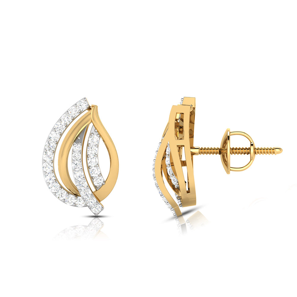 Daily wear earrings design Allotrope Lab Grown Diamond Earrings Fiona Diamonds