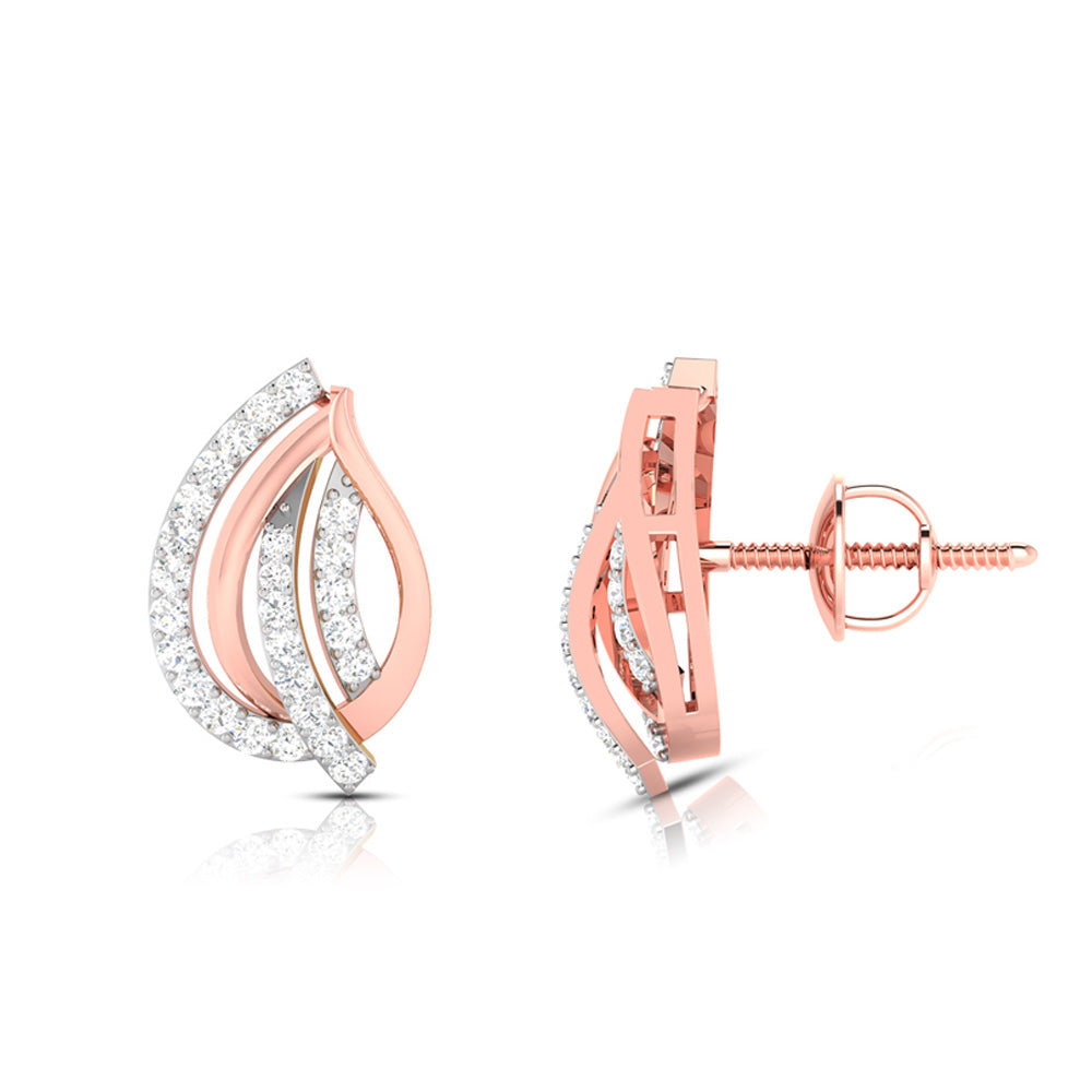 Daily wear earrings design Allotrope Lab Grown Diamond Earrings Fiona Diamonds