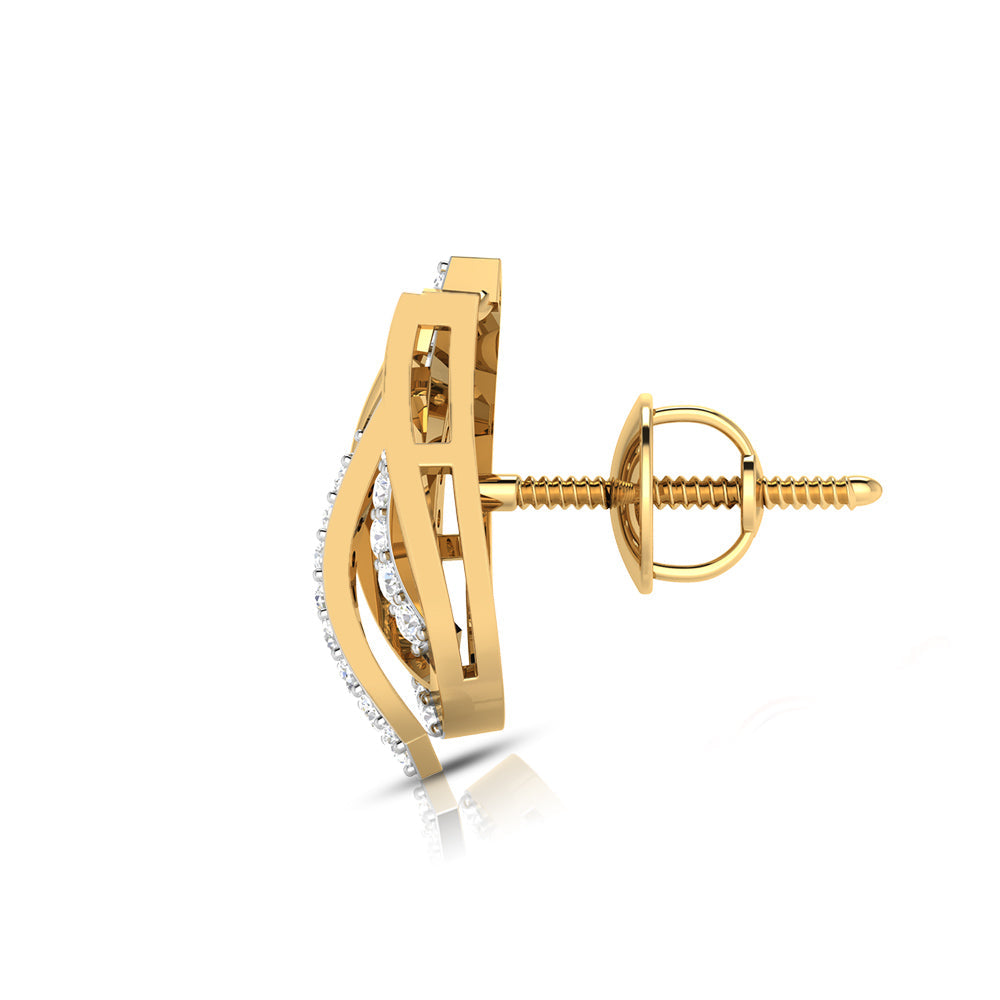 Daily wear earrings design Allotrope Lab Grown Diamond Earrings Fiona Diamonds