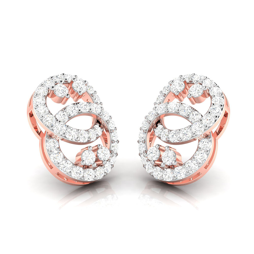 Fancy earrings design Intangled Lab Grown Diamond Earrings Fiona Diamonds