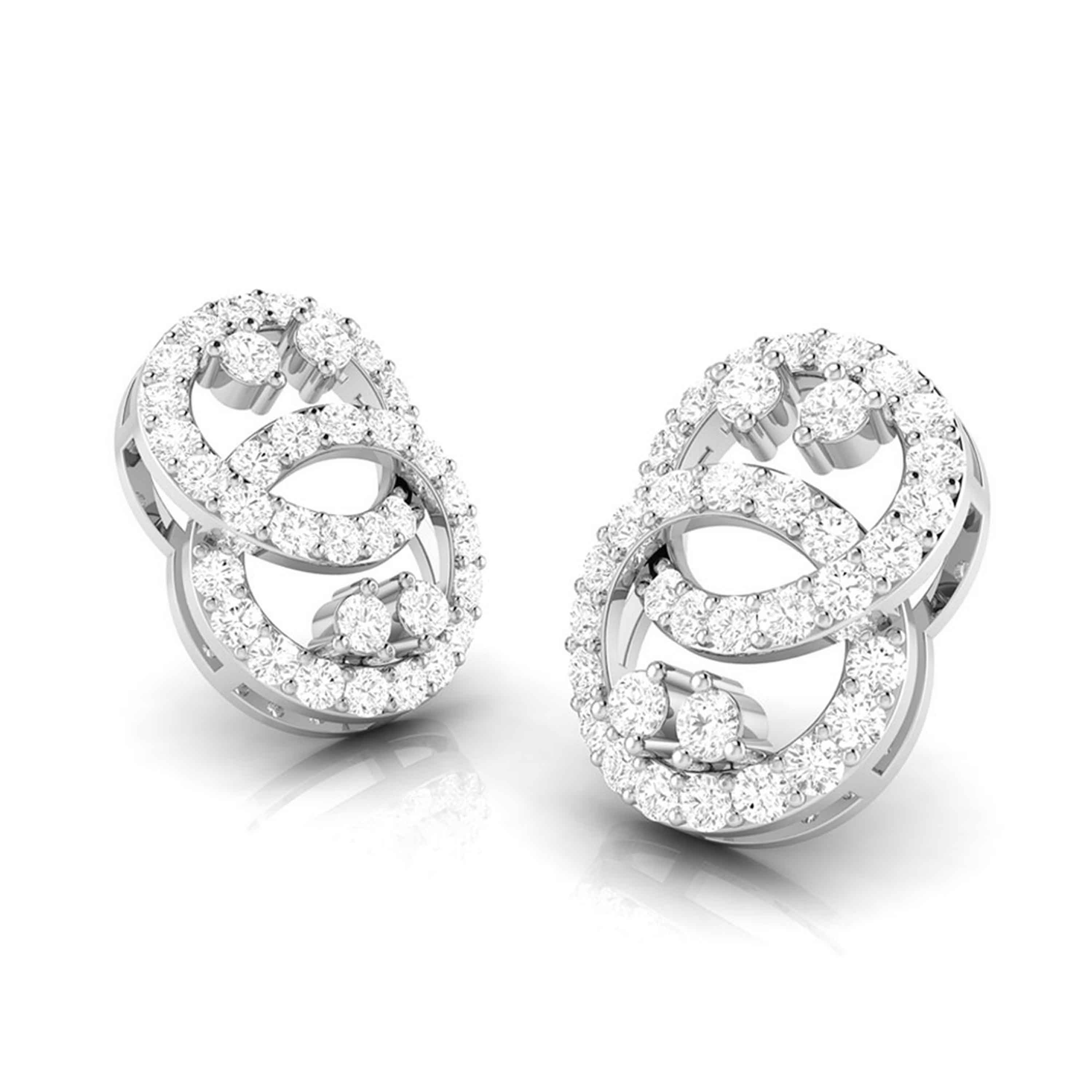 Fancy earrings design Intangled Lab Grown Diamond Earrings Fiona Diamonds