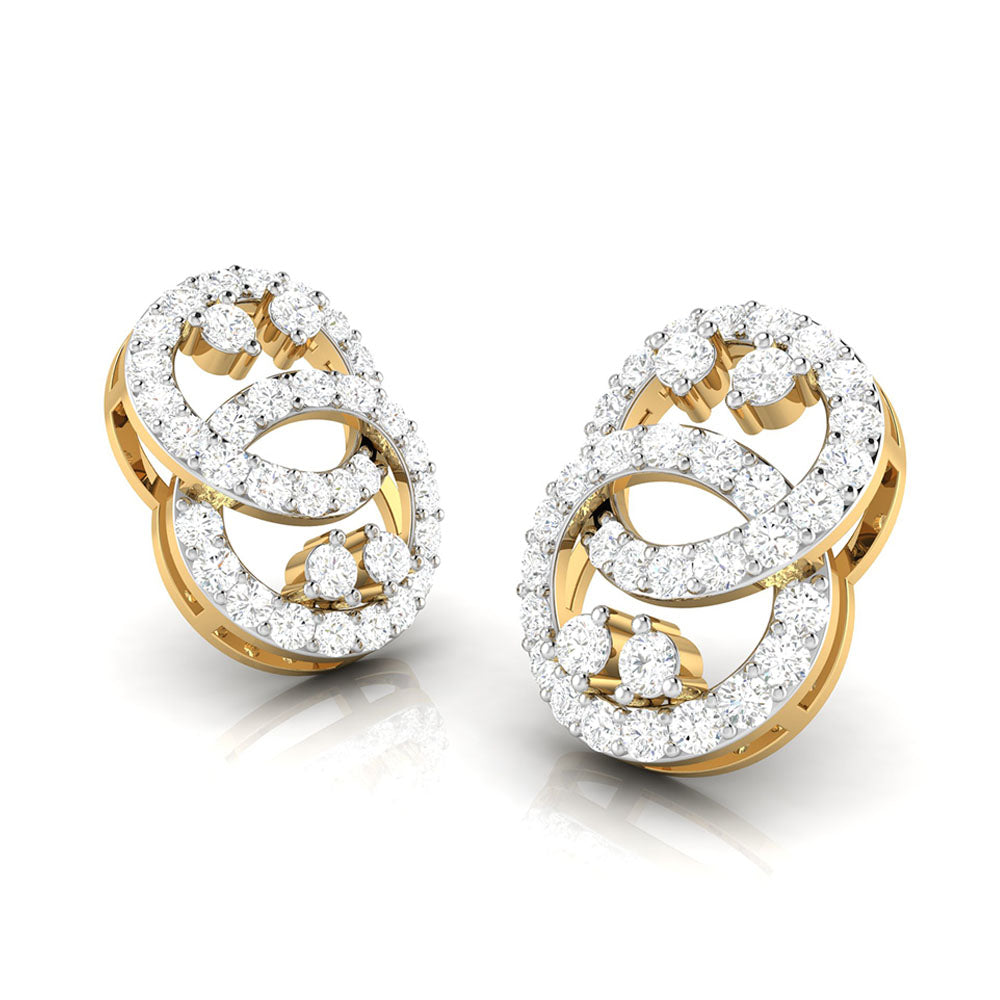 Fancy earrings design Intangled Lab Grown Diamond Earrings Fiona Diamonds