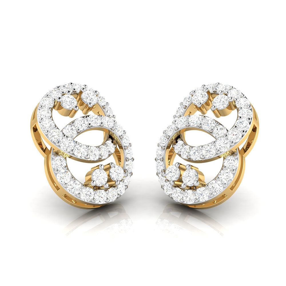 Fancy earrings design Intangled Lab Grown Diamond Earrings Fiona Diamonds