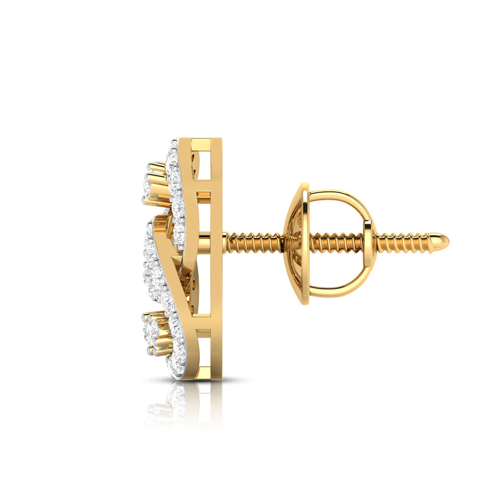 Fancy earrings design Intangled Lab Grown Diamond Earrings Fiona Diamonds